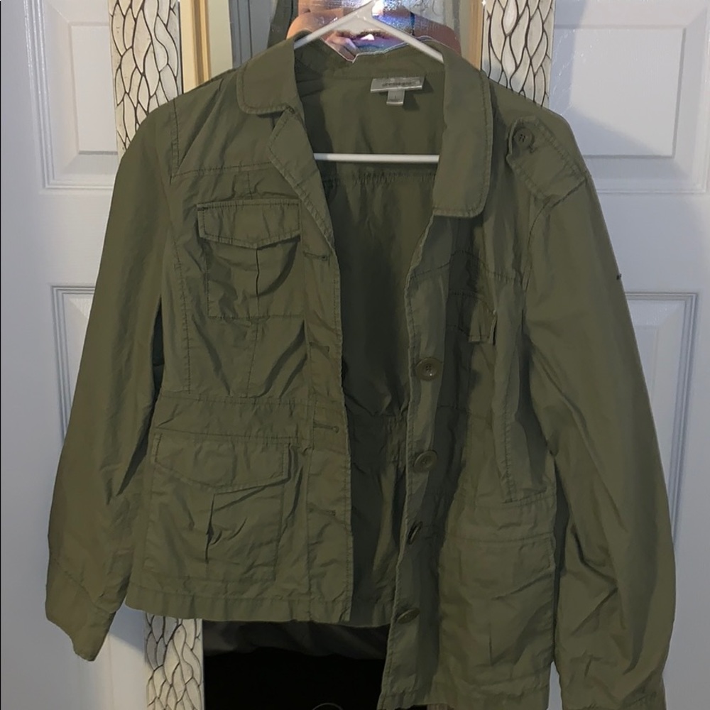 Green utility jacket
